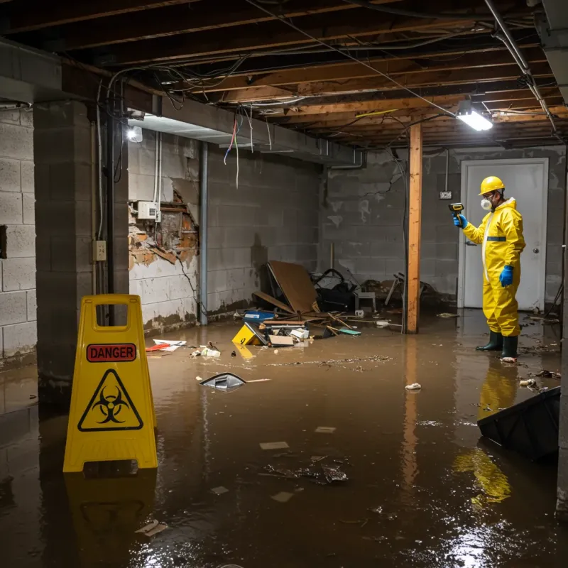 Flooded Basement Electrical Hazard in Sidney, NE Property